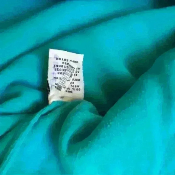 DVF iliana embellished blue peasant v neck‎ top - Picture 7 of 7